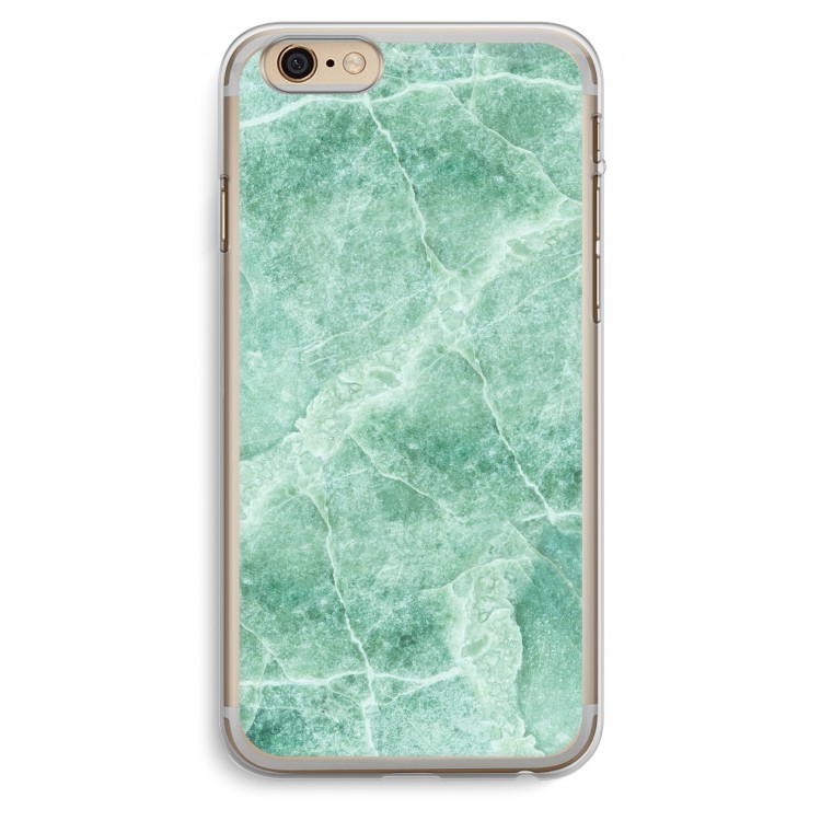 Groen marmer: iPhone 6 Plus / 6S Plus Transparant Hoesje
