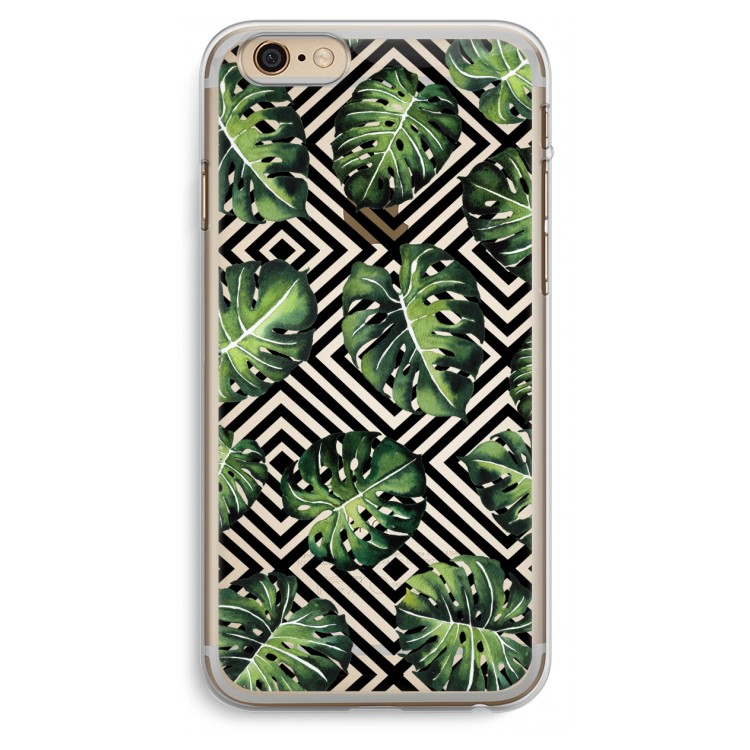 Geometrische jungle: iPhone 6 Plus / 6S Plus Transparant Hoesje