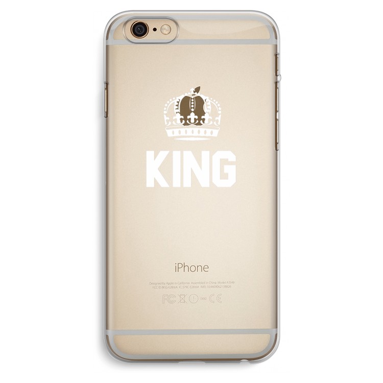 King zwart: iPhone 6 Plus / 6S Plus Transparant Hoesje