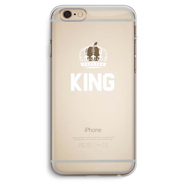 King zwart: iPhone 6 Plus / 6S Plus Transparant Hoesje