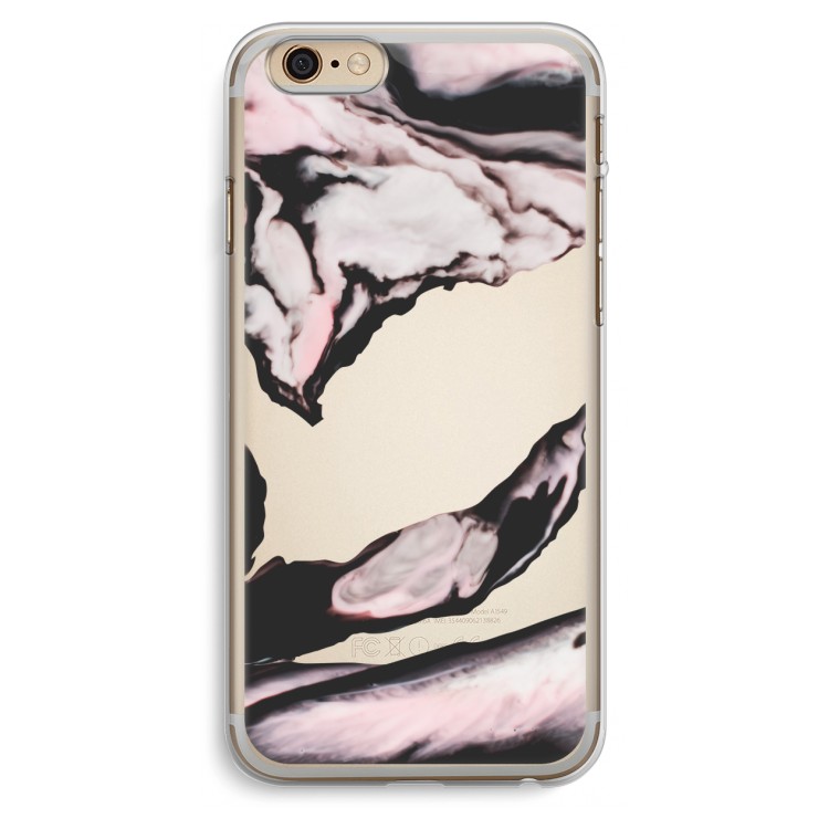 Roze stroom: iPhone 6 Plus / 6S Plus Transparant Hoesje