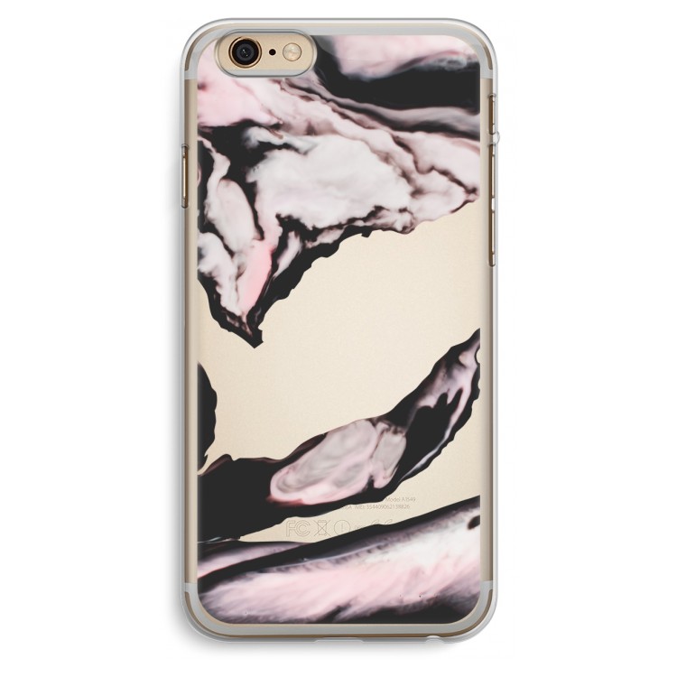 Roze stroom: iPhone 6 Plus / 6S Plus Transparant Hoesje