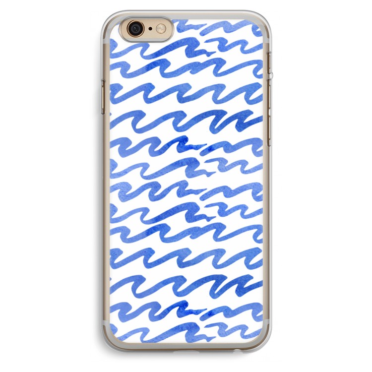 Blauwe golven: iPhone 6 Plus / 6S Plus Transparant Hoesje