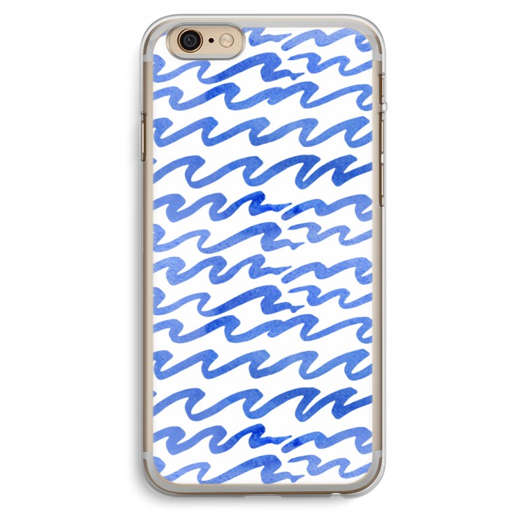Blauwe golven: iPhone 6 Plus / 6S Plus Transparant Hoesje