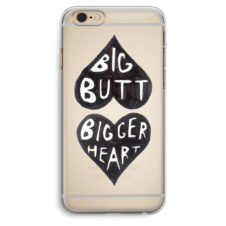 Big butt bigger heart: iPhone 6 Plus / 6S Plus Transparant Hoesje