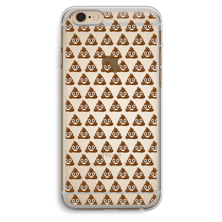 Poop emoji: iPhone 6 Plus / 6S Plus Transparant Hoesje