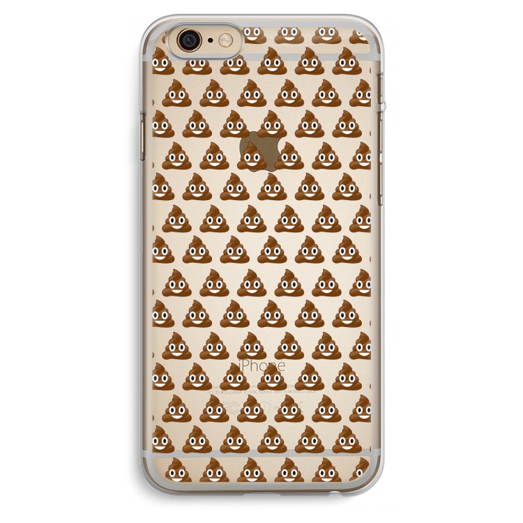 Poop emoji: iPhone 6 Plus / 6S Plus Transparant Hoesje