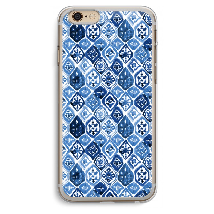 Blauw motief: iPhone 6 Plus / 6S Plus Transparant Hoesje