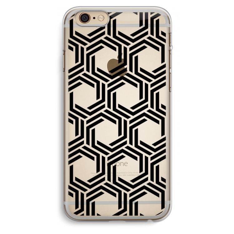Geometrisch patroon: iPhone 6 Plus / 6S Plus Transparant Hoesje