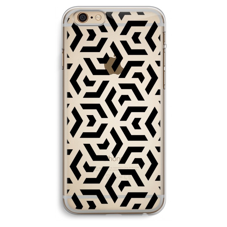 Crazy pattern: iPhone 6 Plus / 6S Plus Transparant Hoesje