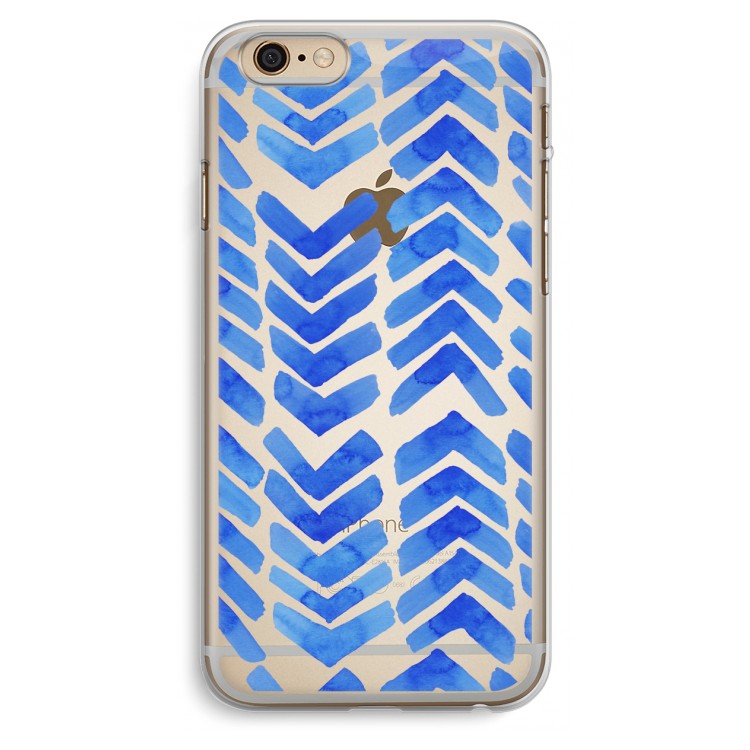 Blauwe pijlen: iPhone 6 Plus / 6S Plus Transparant Hoesje