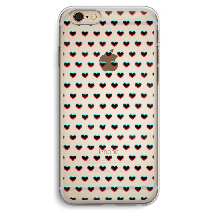 Hartjes: iPhone 6 Plus / 6S Plus Transparant Hoesje