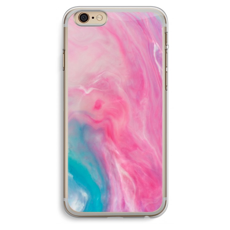 Roze explosie: iPhone 6 Plus / 6S Plus Transparant Hoesje