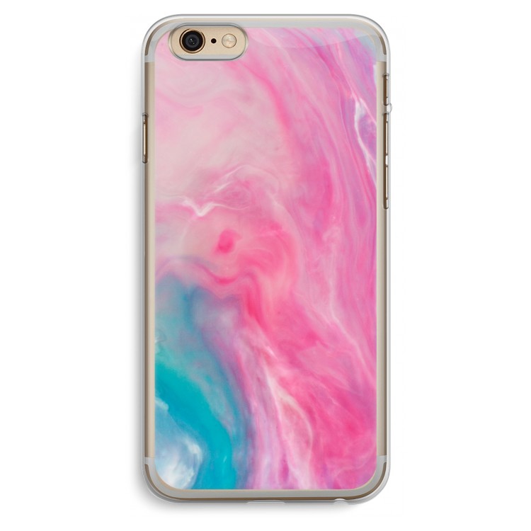 Roze explosie: iPhone 6 Plus / 6S Plus Transparant Hoesje