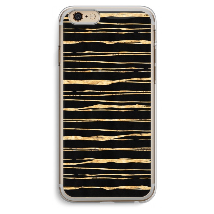Gouden strepen: iPhone 6 Plus / 6S Plus Transparant Hoesje