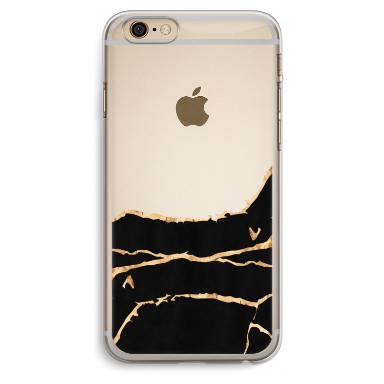 Gouden marmer: iPhone 6 Plus / 6S Plus Transparant Hoesje