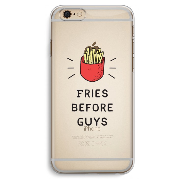 Fries before guys: iPhone 6 Plus / 6S Plus Transparant Hoesje