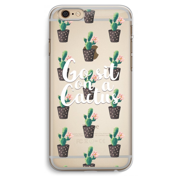 Cactus quote: iPhone 6 Plus / 6S Plus Transparant Hoesje