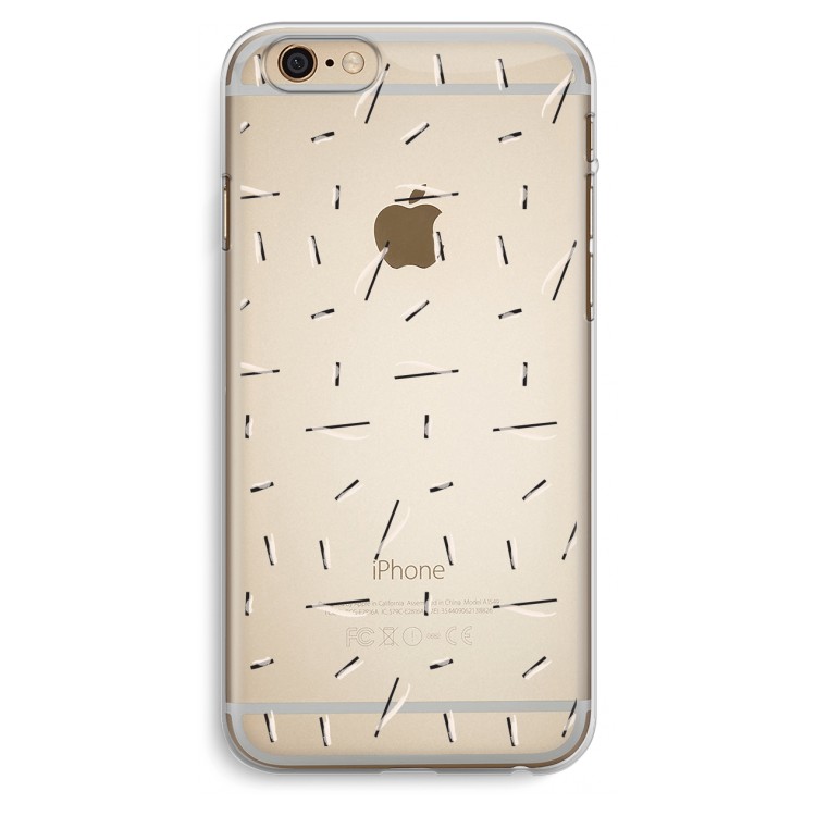 Hipster stripes: iPhone 6 Plus / 6S Plus Transparant Hoesje