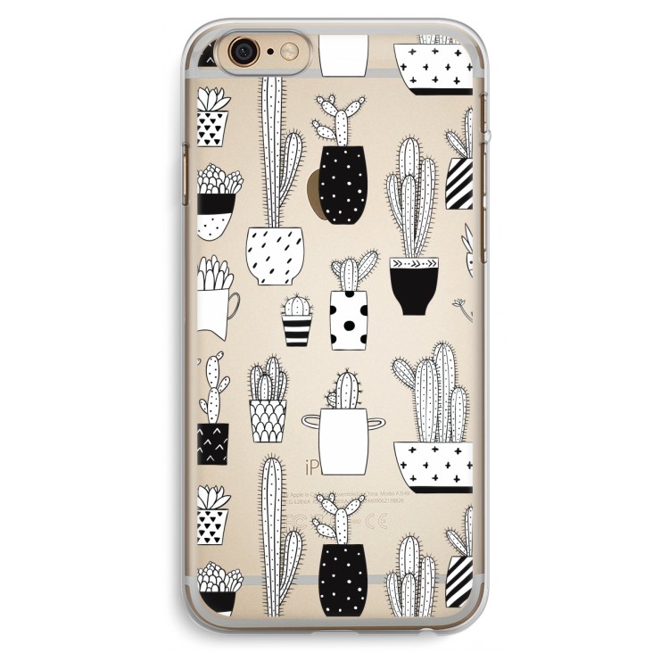 Cactusmotief: iPhone 6 Plus / 6S Plus Transparant Hoesje