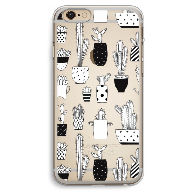 Cactusmotief: iPhone 6 Plus / 6S Plus Transparant Hoesje