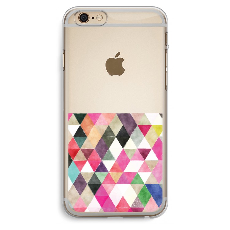 Gekleurde driehoekjes: iPhone 6 Plus / 6S Plus Transparant Hoesje