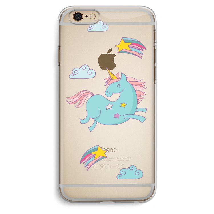 Vliegende eenhoorn: iPhone 6 Plus / 6S Plus Transparant Hoesje