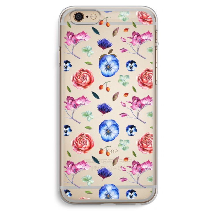 Bloemetjes: iPhone 6 Plus / 6S Plus Transparant Hoesje