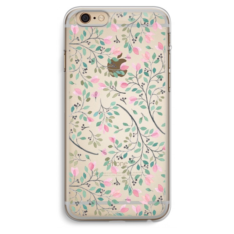 Sierlijke bloemen: iPhone 6 Plus / 6S Plus Transparant Hoesje