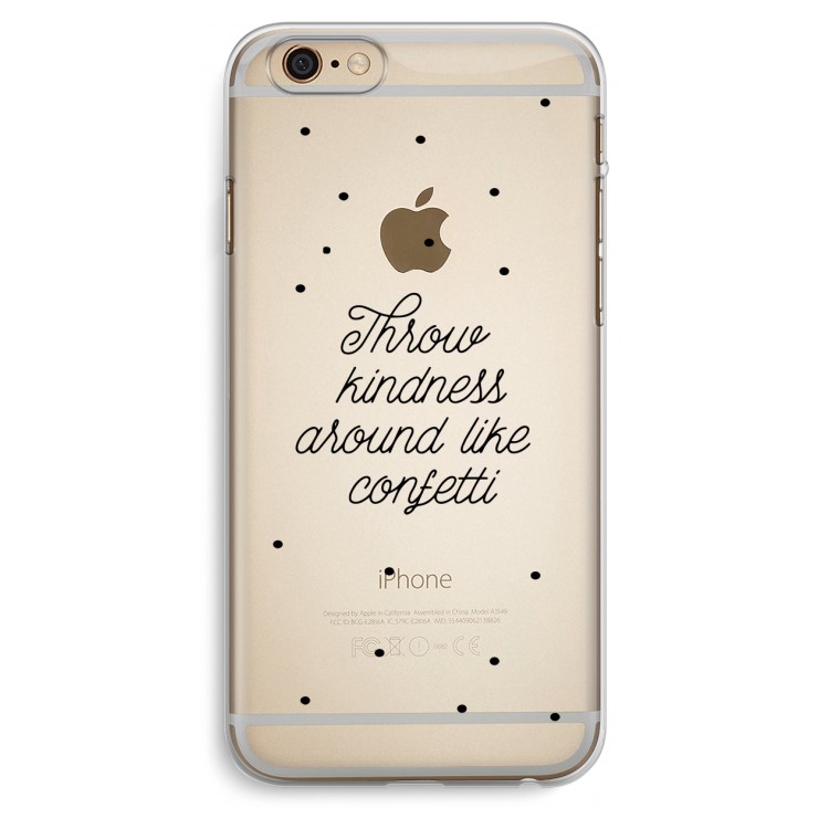 Confetti: iPhone 6 Plus / 6S Plus Transparant Hoesje