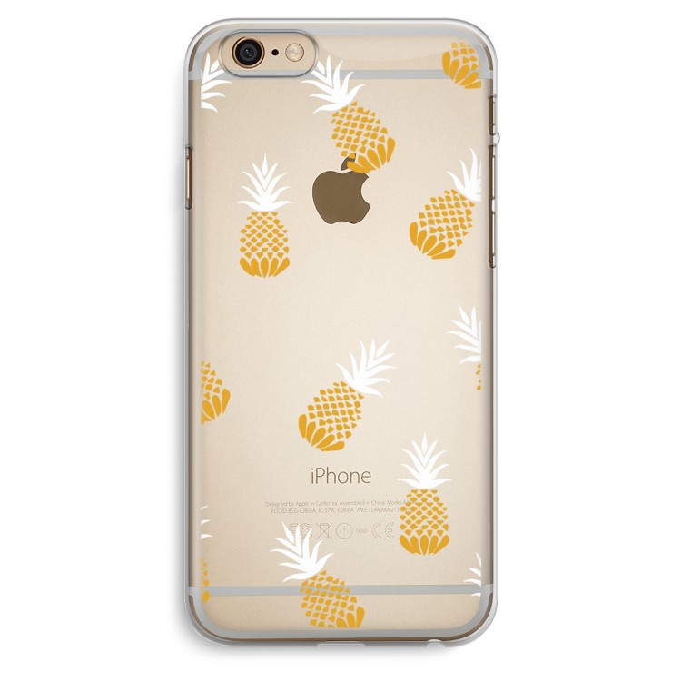 Ananasjes: iPhone 6 Plus / 6S Plus Transparant Hoesje
