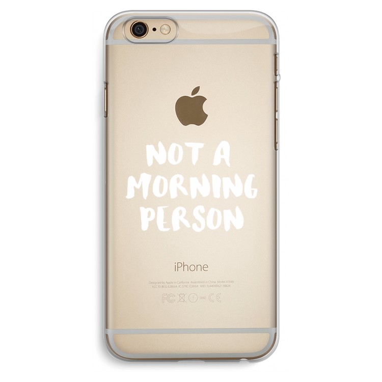 Morning person: iPhone 6 Plus / 6S Plus Transparant Hoesje