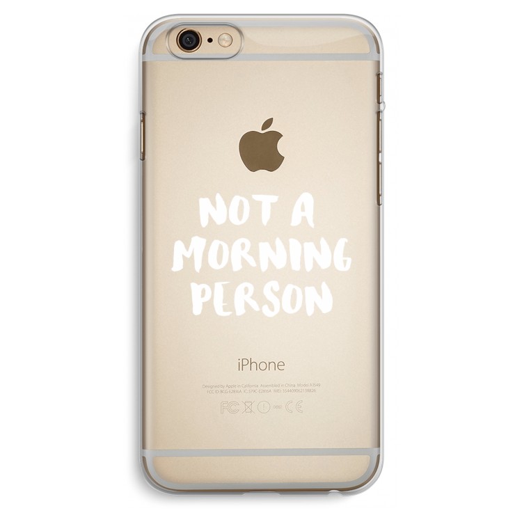 Morning person: iPhone 6 Plus / 6S Plus Transparant Hoesje