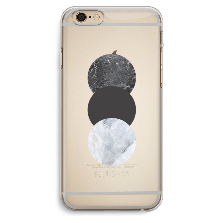Marmeren cirkels: iPhone 6 Plus / 6S Plus Transparant Hoesje