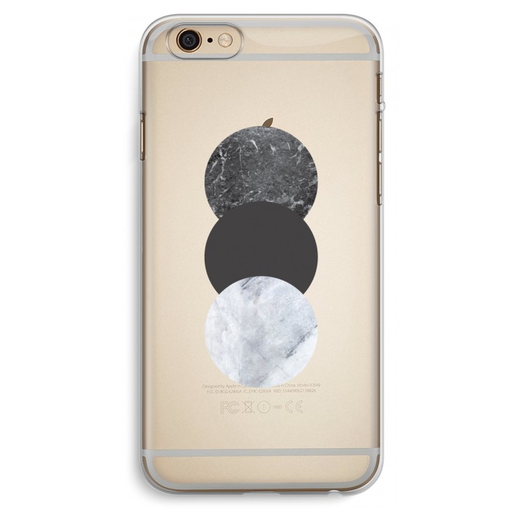 Marmeren cirkels: iPhone 6 Plus / 6S Plus Transparant Hoesje
