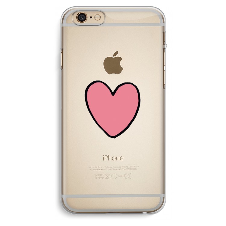Hartje: iPhone 6 Plus / 6S Plus Transparant Hoesje