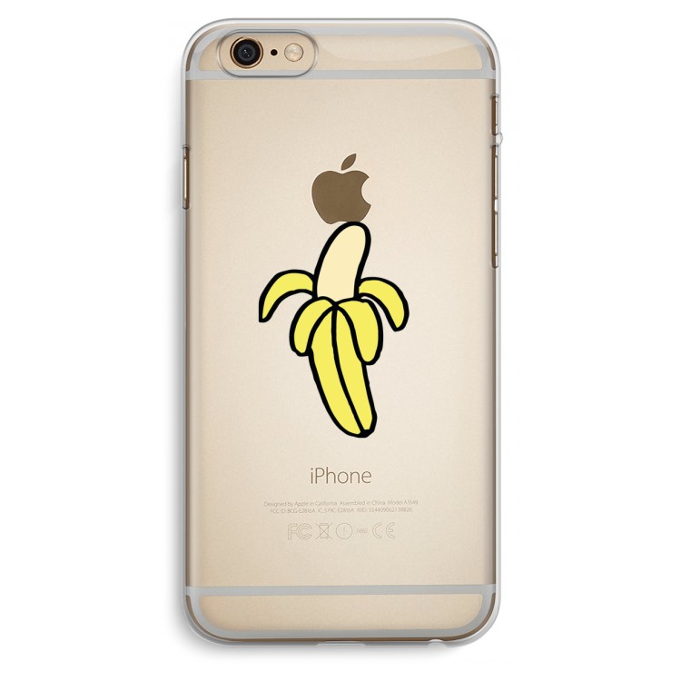 Banana: iPhone 6 Plus / 6S Plus Transparant Hoesje
