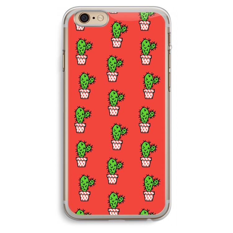 Mini cactus: iPhone 6 Plus / 6S Plus Transparant Hoesje