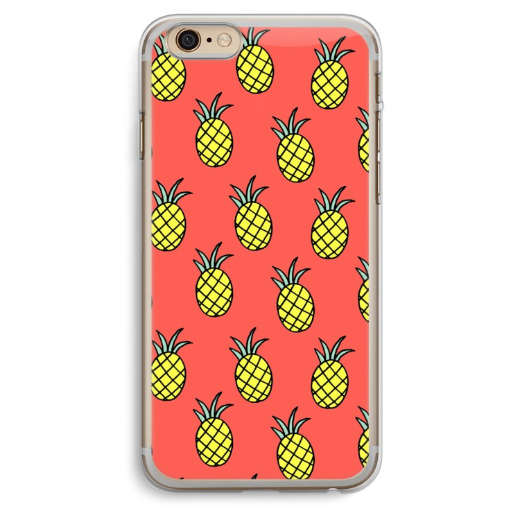 Ananas: iPhone 6 Plus / 6S Plus Transparant Hoesje