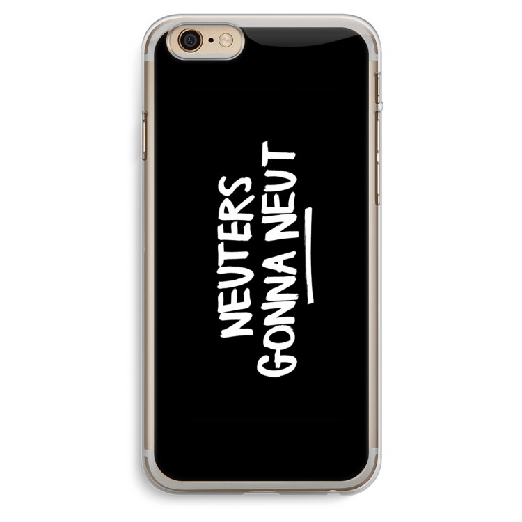 Neuters (zwart): iPhone 6 Plus / 6S Plus Transparant Hoesje