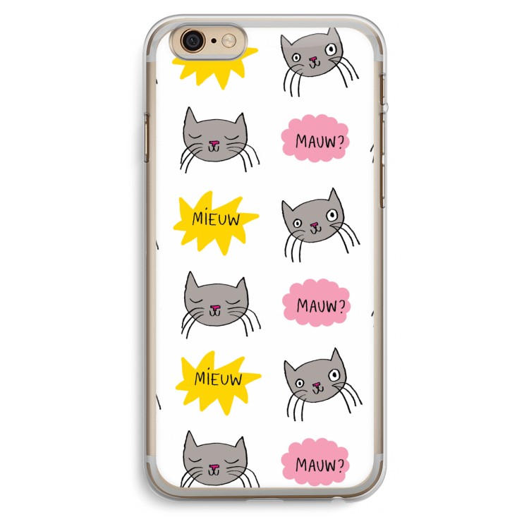 Meow: iPhone 6 Plus / 6S Plus Transparant Hoesje