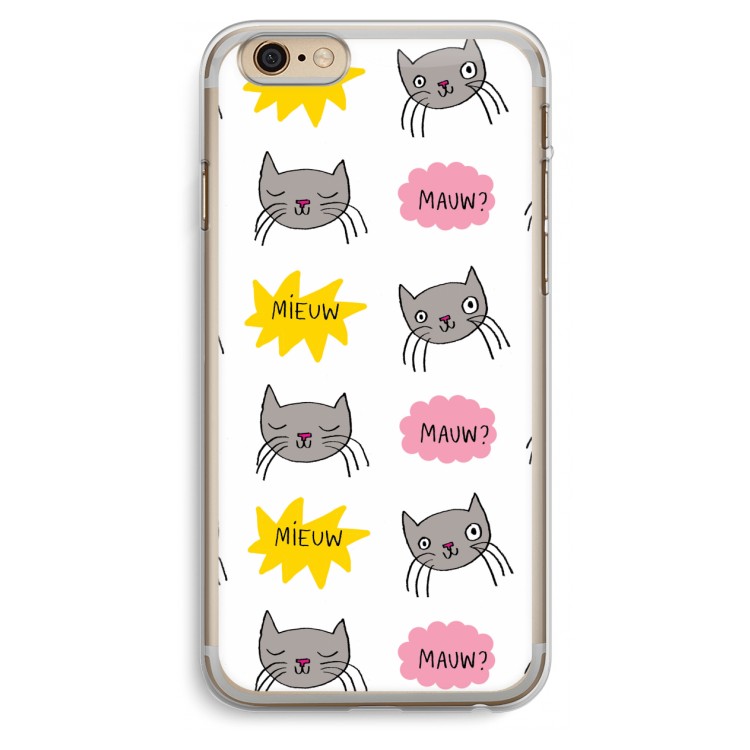 Meow: iPhone 6 Plus / 6S Plus Transparant Hoesje