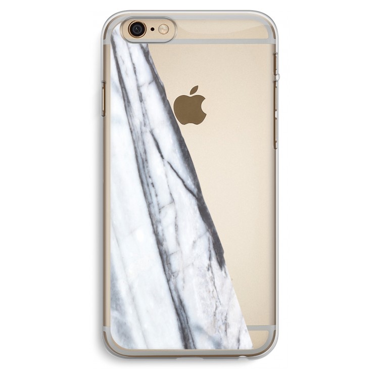 Gestreepte marmer: iPhone 6 Plus / 6S Plus Transparant Hoesje