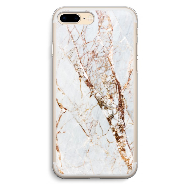 Goud marmer: iPhone 7 Plus Transparant Hoesje
