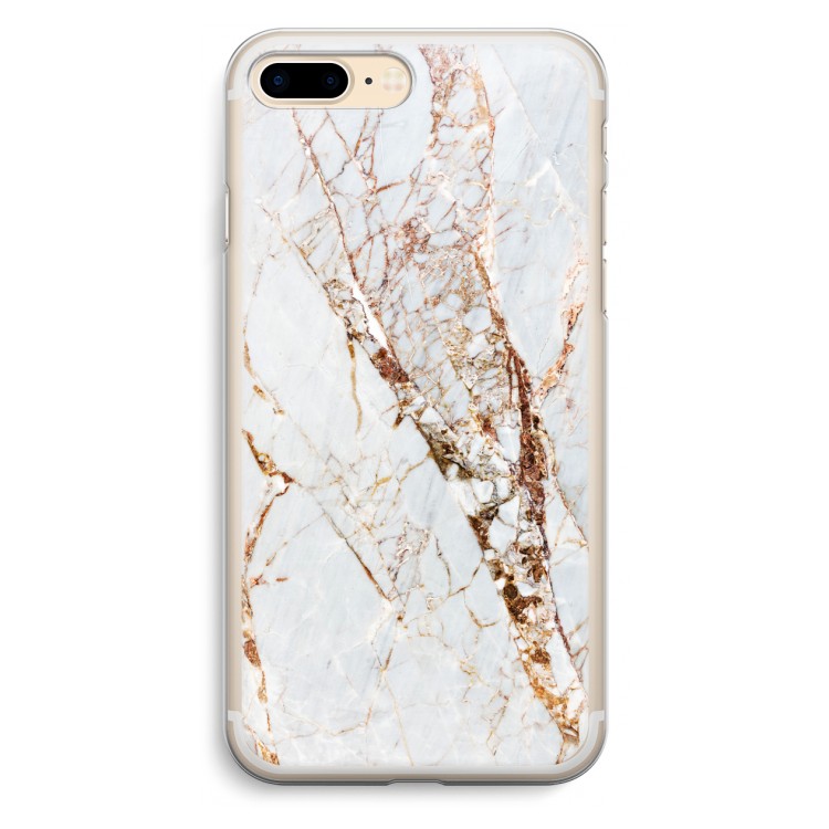 Goud marmer: iPhone 7 Plus Transparant Hoesje
