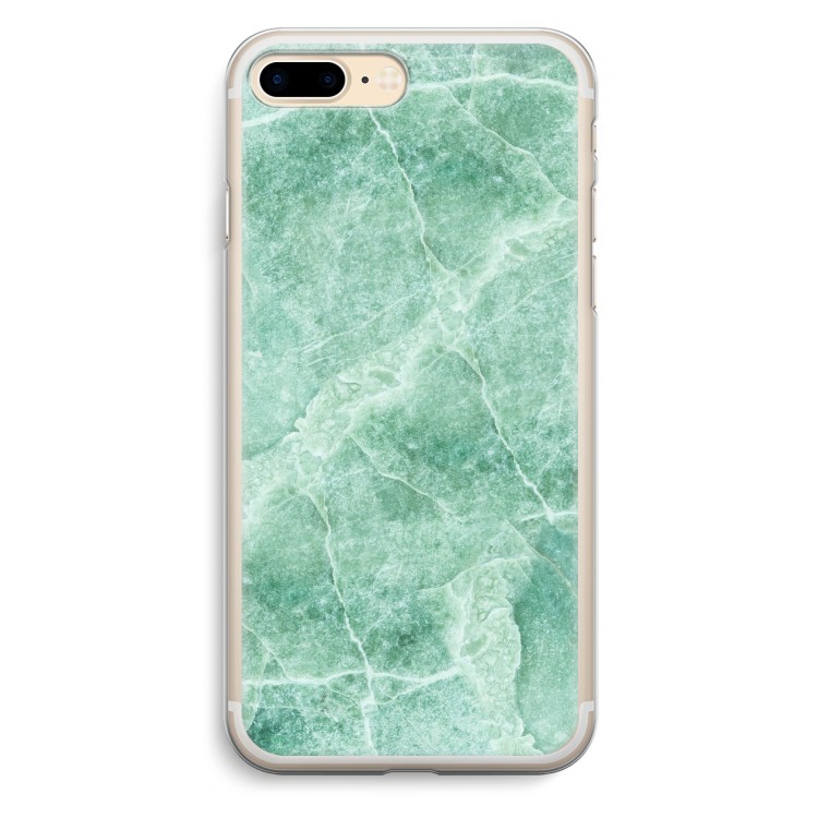 Groen marmer: iPhone 7 Plus Transparant Hoesje