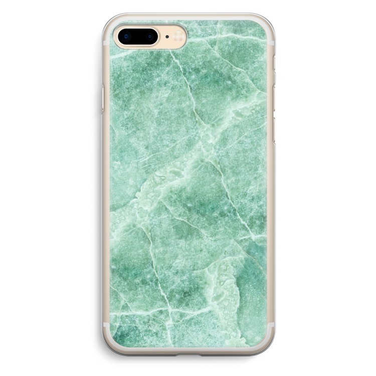 Groen marmer: iPhone 7 Plus Transparant Hoesje