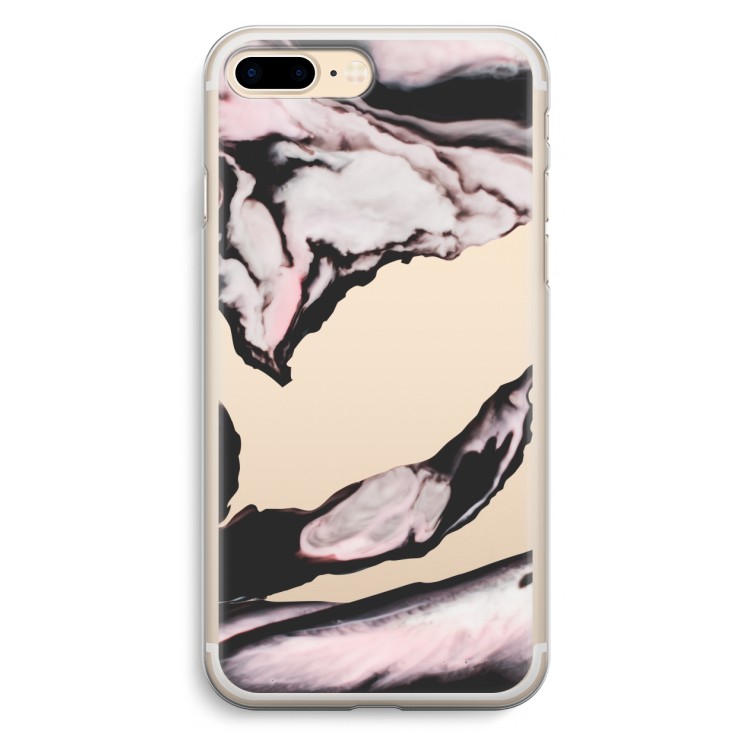 Roze stroom: iPhone 7 Plus Transparant Hoesje