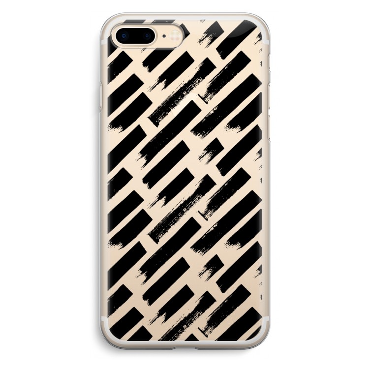 Zwarte vegen: iPhone 7 Plus Transparant Hoesje