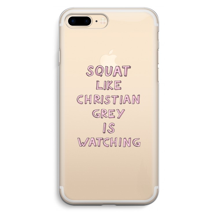 Christian Grey: iPhone 7 Plus Transparant Hoesje